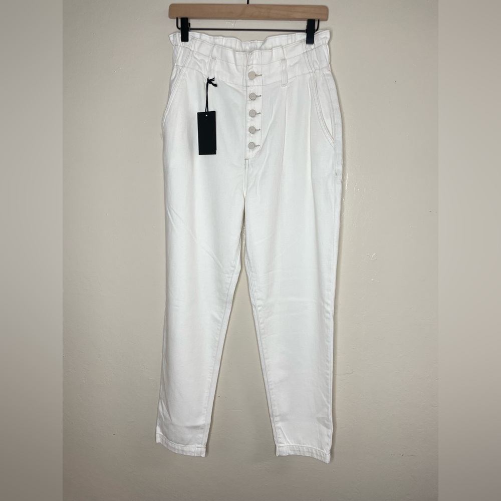 Paige ivory high waisted tapered leg pants